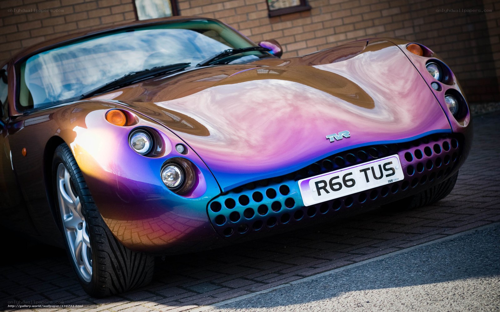 TVR sports car with iridescent paint