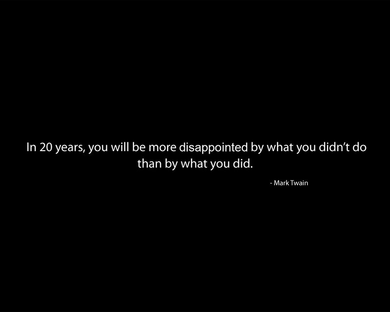 twain quote on regret