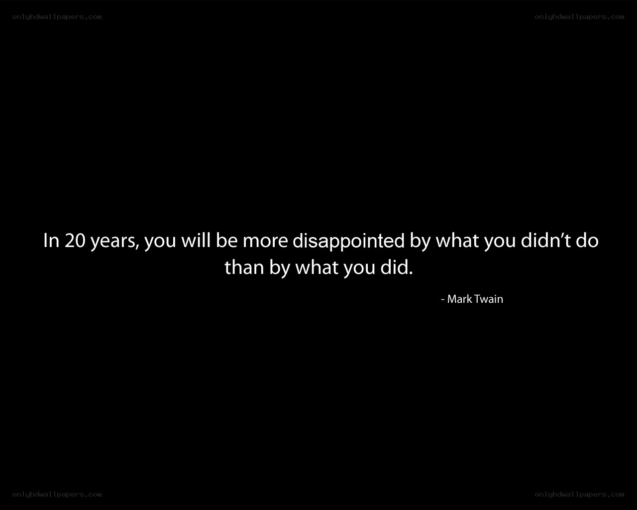 twain quote on regret