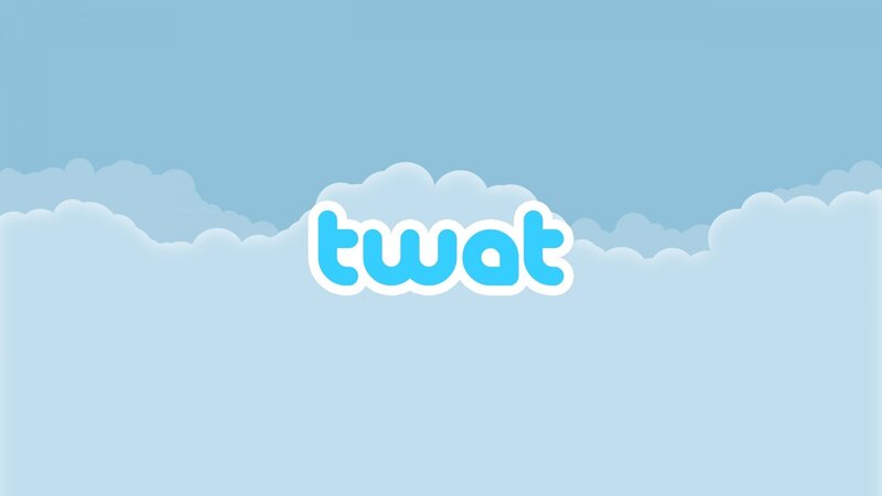 twat logo in clouds