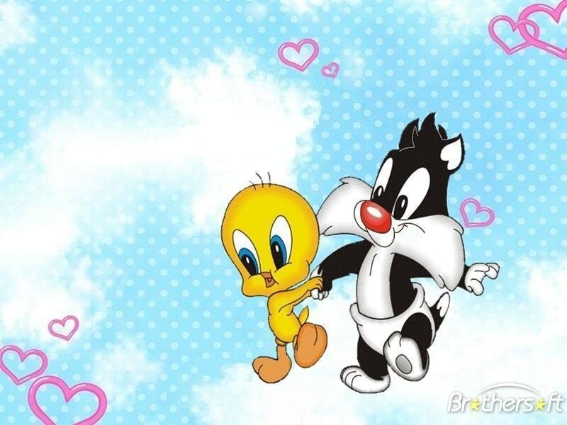Tweety and Sylvester in love