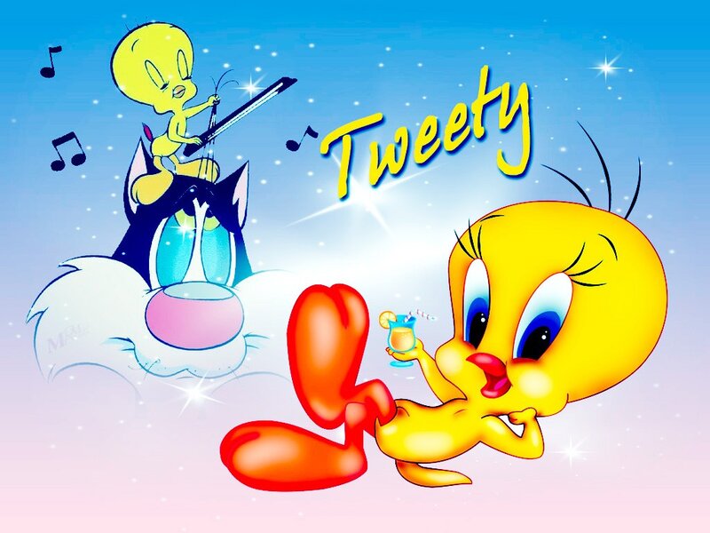 Tweety Bird Cartoon — Yellow