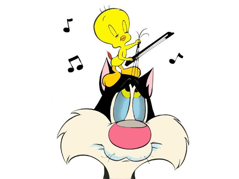 Tweety Bird Playing Violin