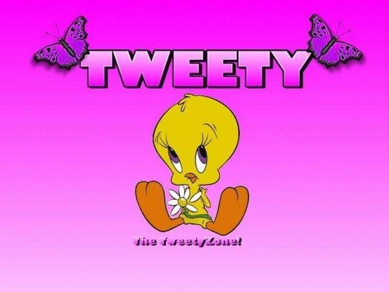 Tweety Bird with a flower