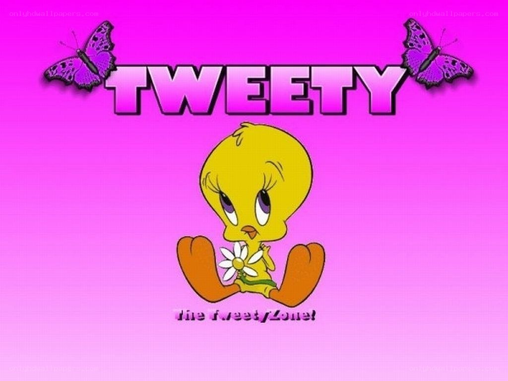 Tweety Bird with a flower