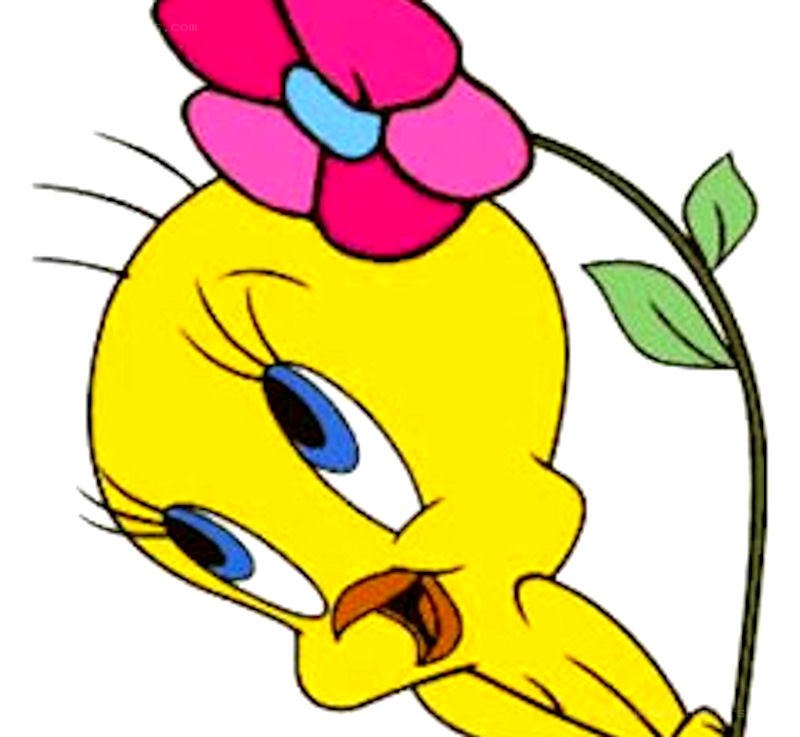 Tweety Bird with Flower
