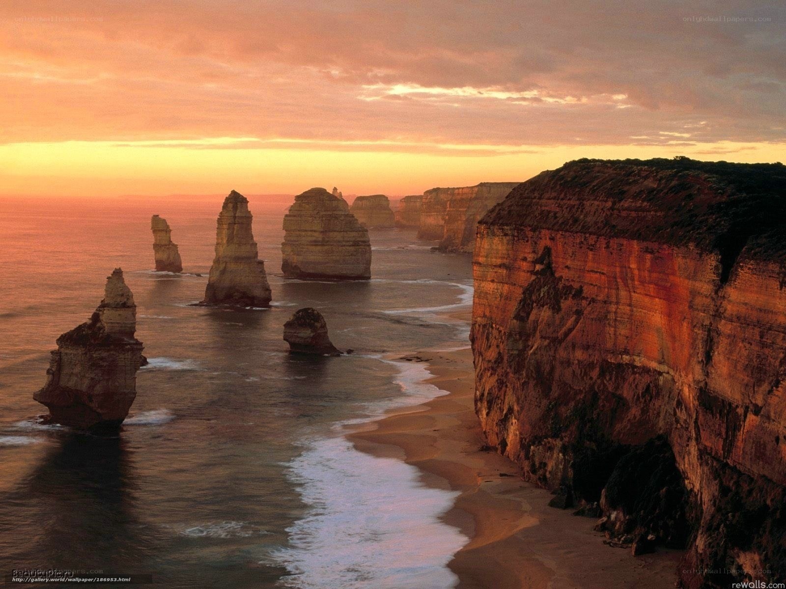 Twelve Apostles at sunset