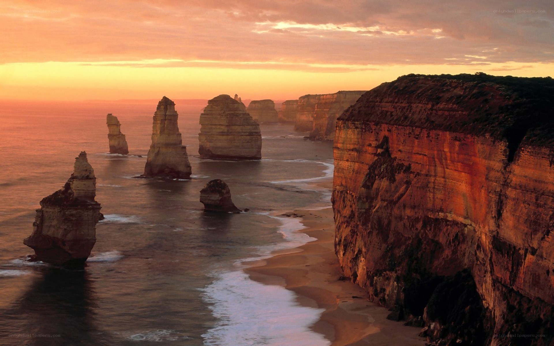 Twelve Apostles at sunset