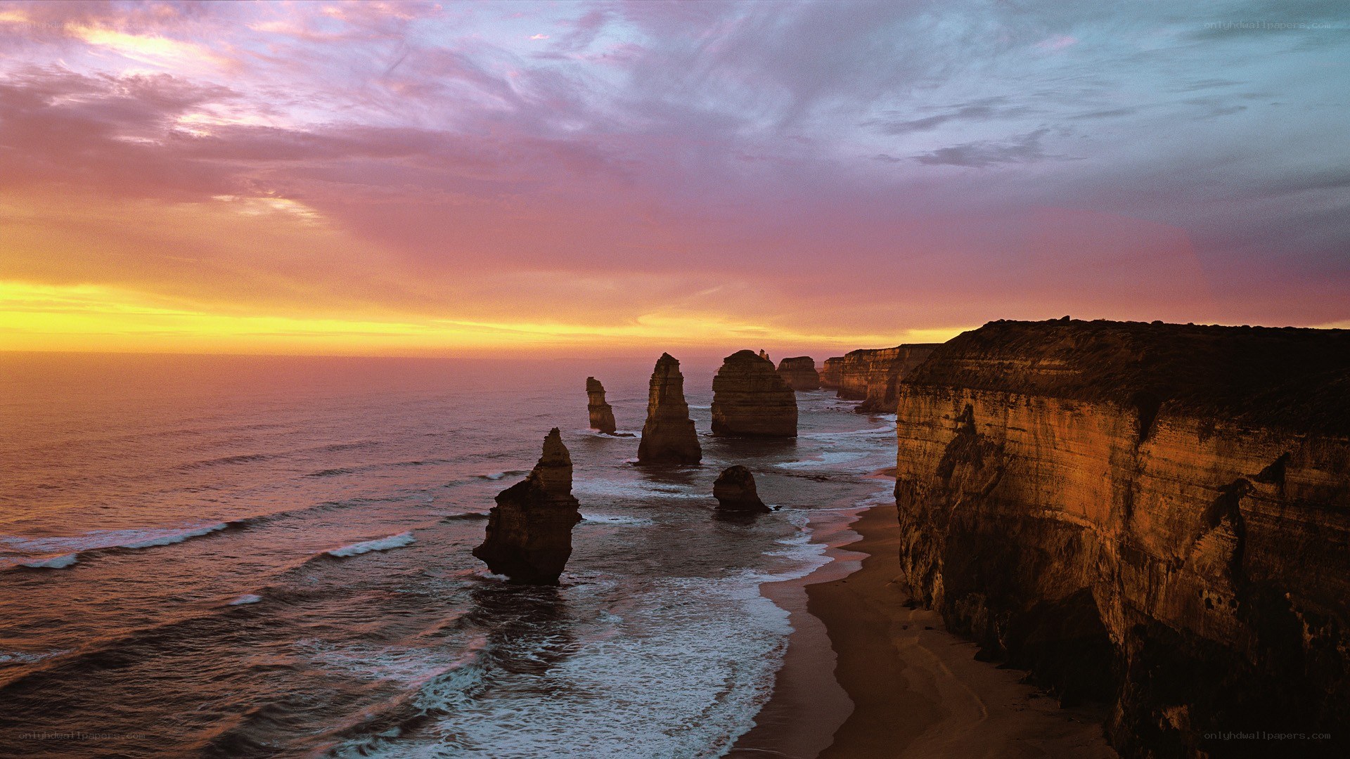 Twelve Apostles at sunset