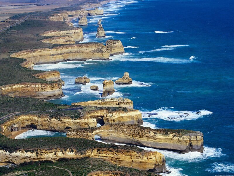 Twelve Apostles Rock Formations — Blue, Dramatic, Afternoon, Photograph