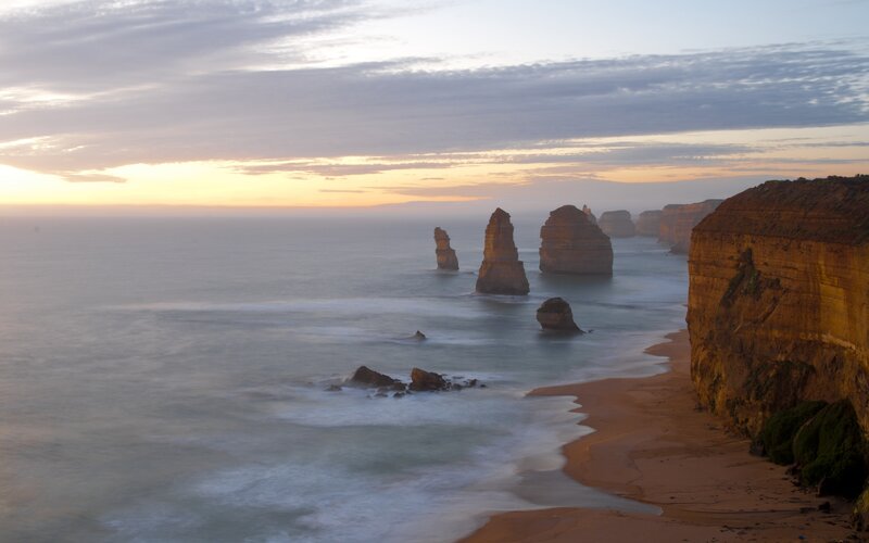 Twelve Apostles Rock Formations — Blue