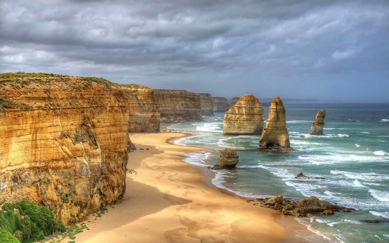 Twelve Apostles Rock Formations — Brown