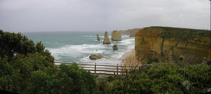 Twelve Apostles Rock Formations — Green