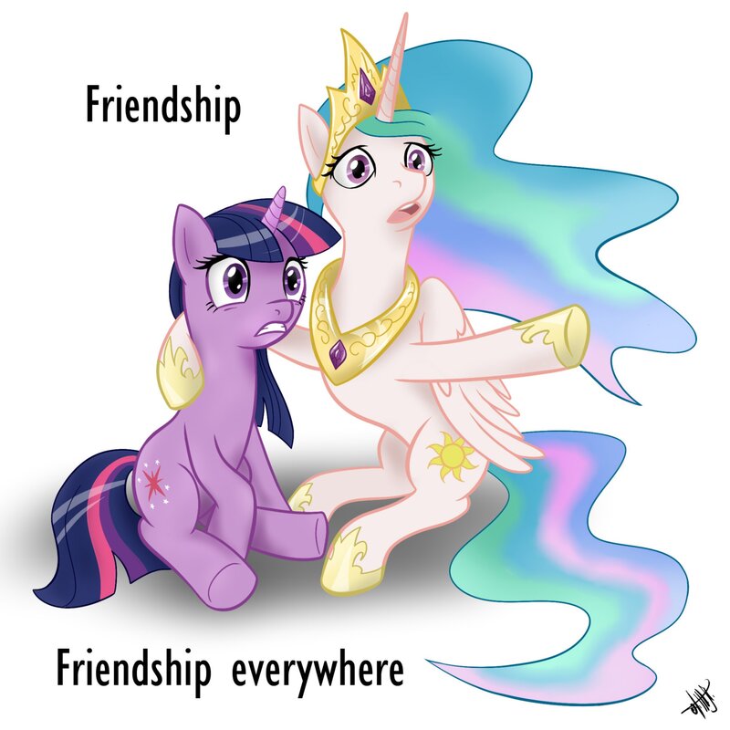 Twilight and Celestia friendship
