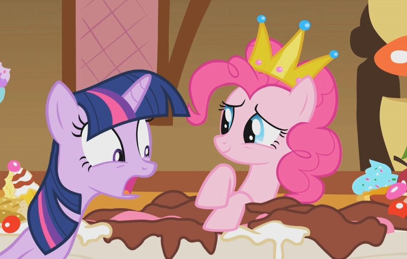 Twilight and Pinkie Pie in dessert