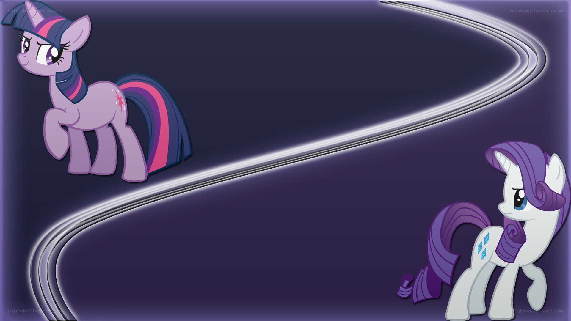 Twilight and Rarity on a path