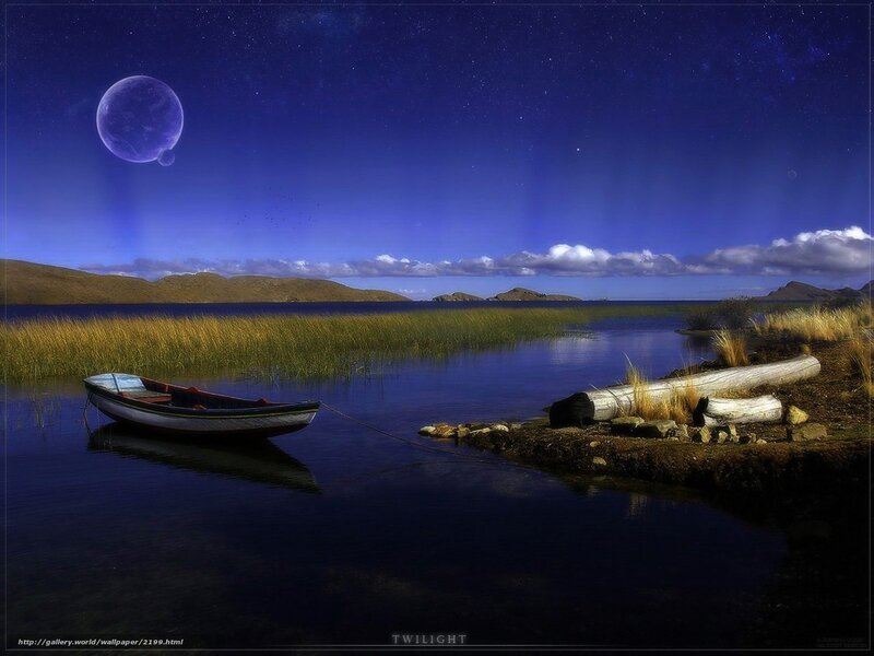 Twilight by the lake
