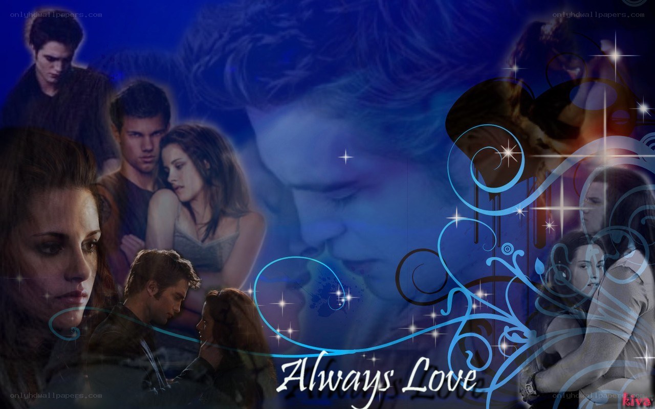 Twilight collage with 'Always Love'