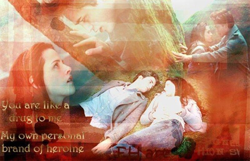 Twilight collage with lyrics