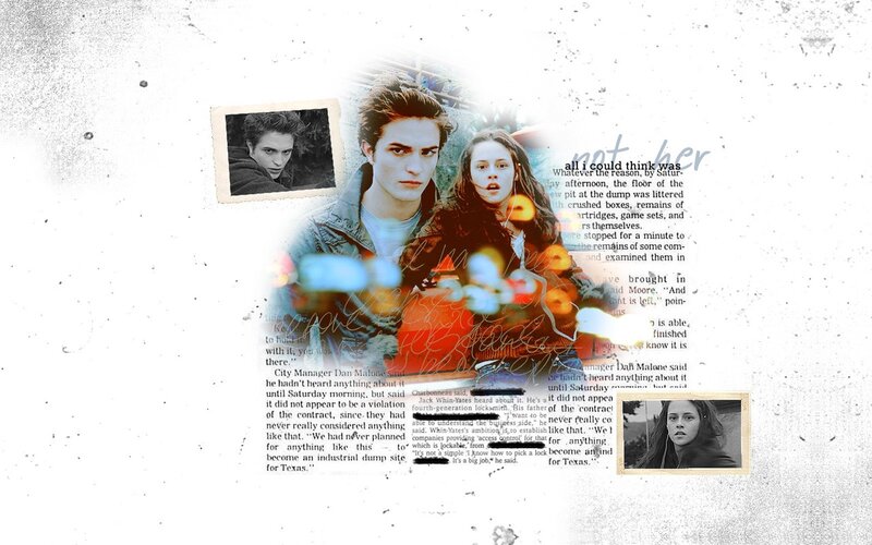 Twilight collage with newspaper
