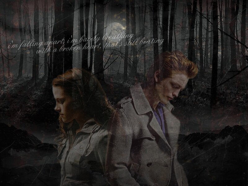 Twilight couple in forest