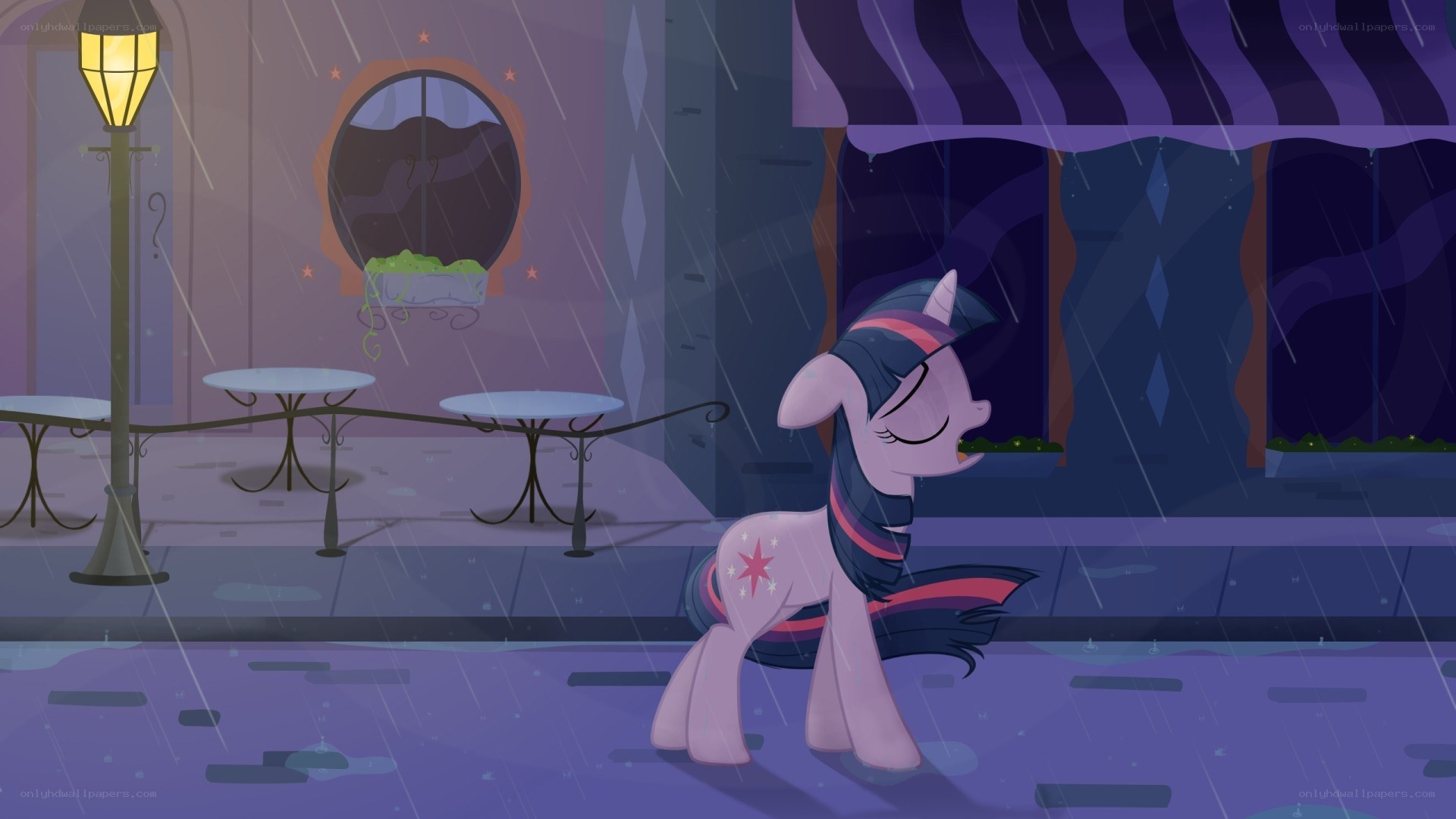 Twilight in the rain