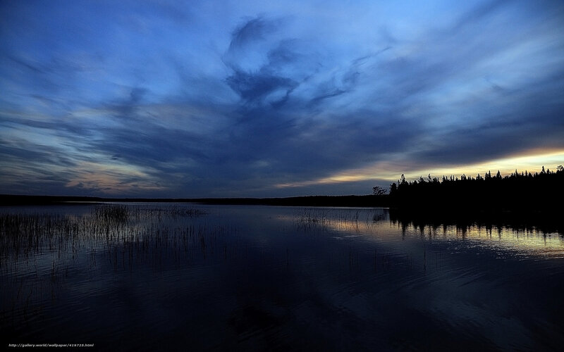 Twilight Lake Landscape