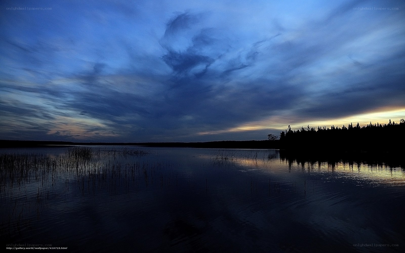 Twilight Lake Landscape