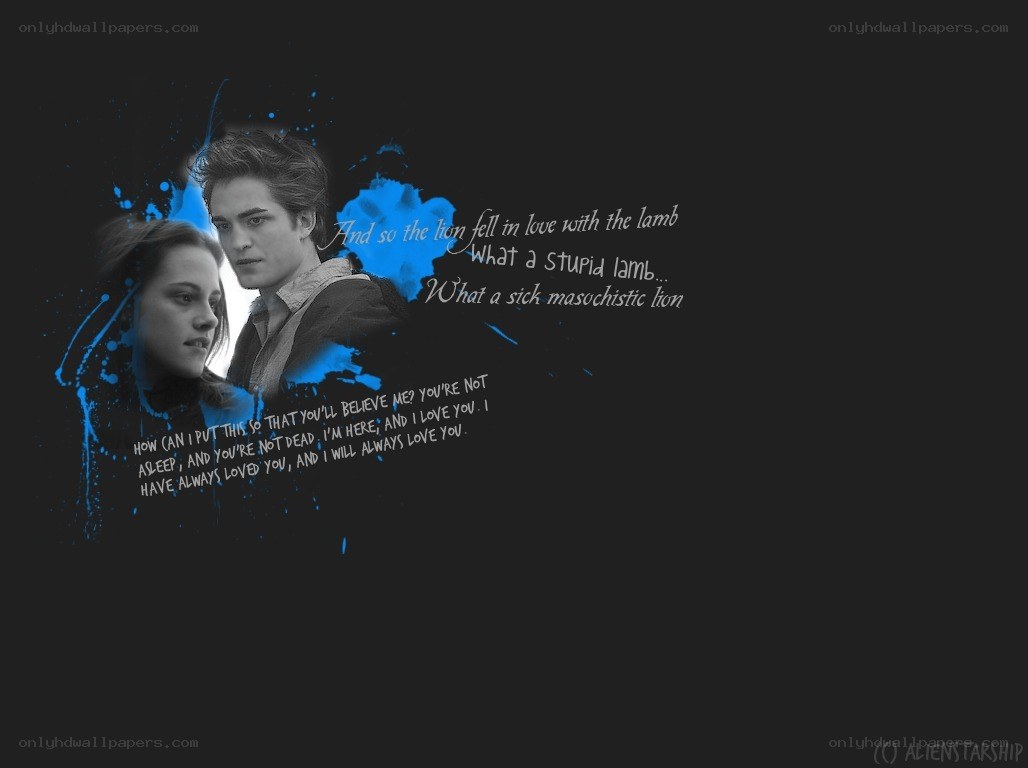 Twilight love quote wallpaper