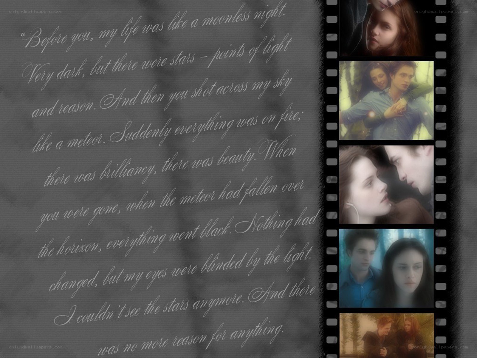 Twilight love quotes collage