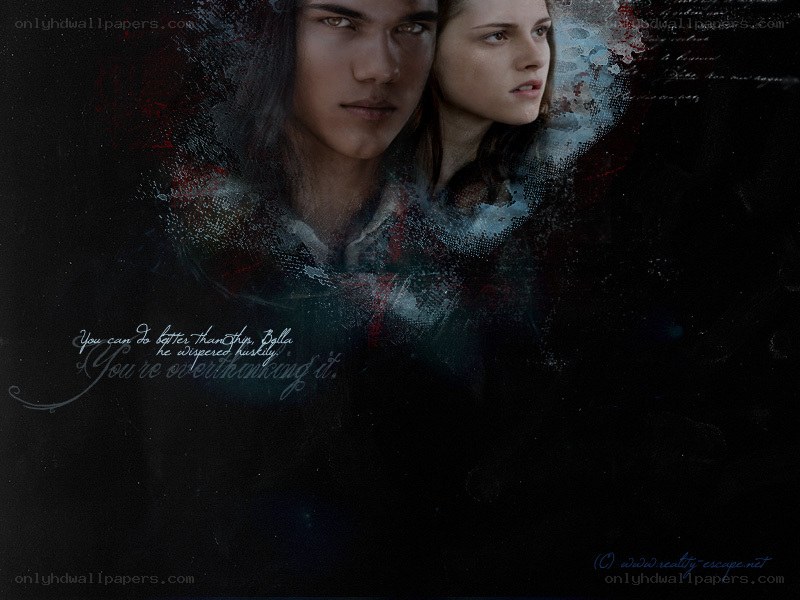 Twilight movie art with quote