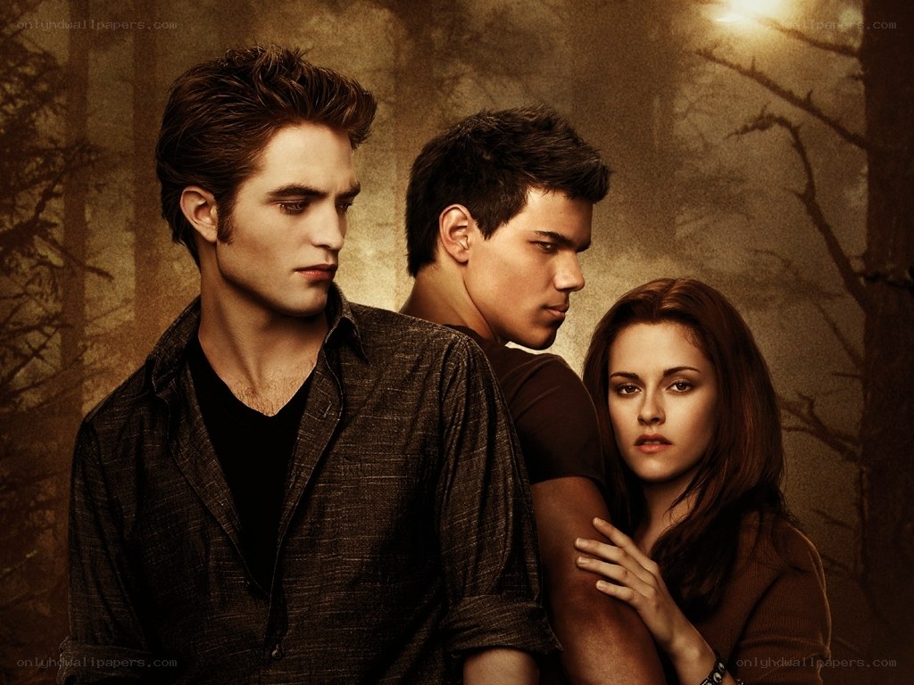 Twilight movie poster featuring three characters