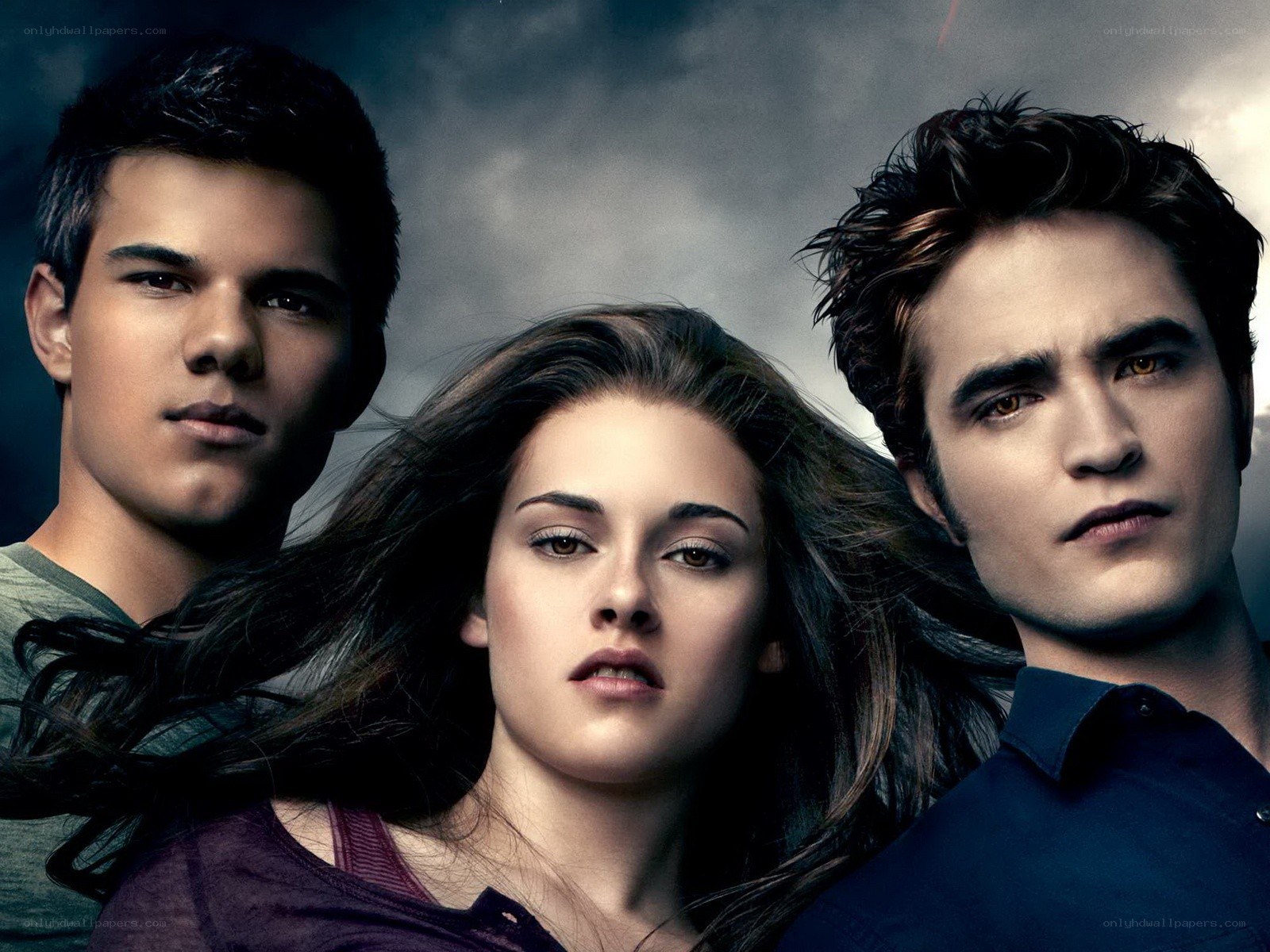 Twilight movie poster featuring three characters