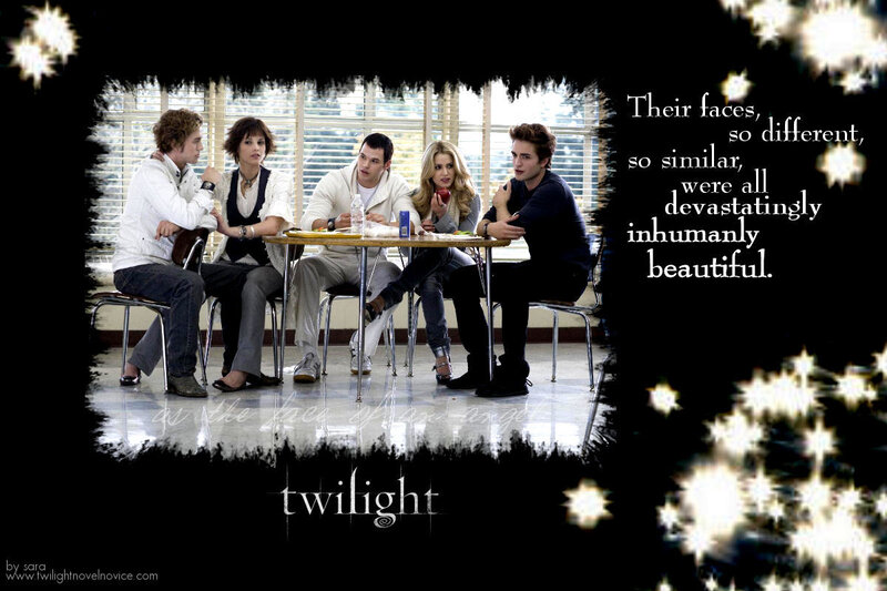 Twilight movie scene with cast