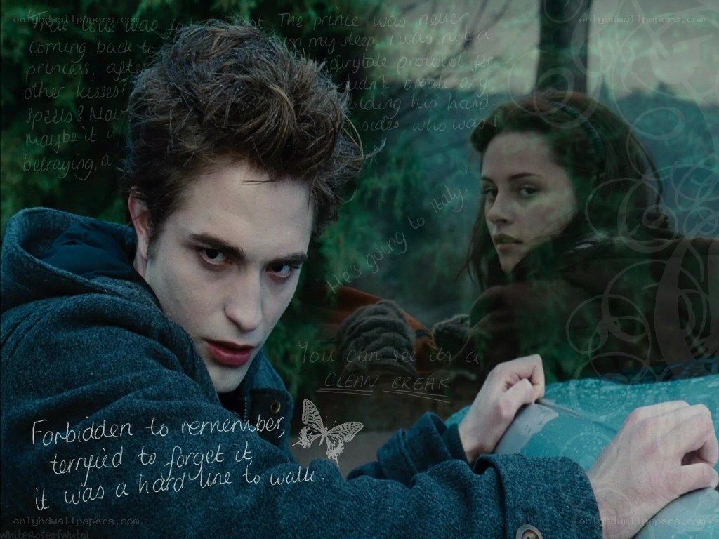 Twilight movie scene with text