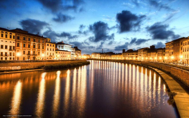Twilight on the Arno River