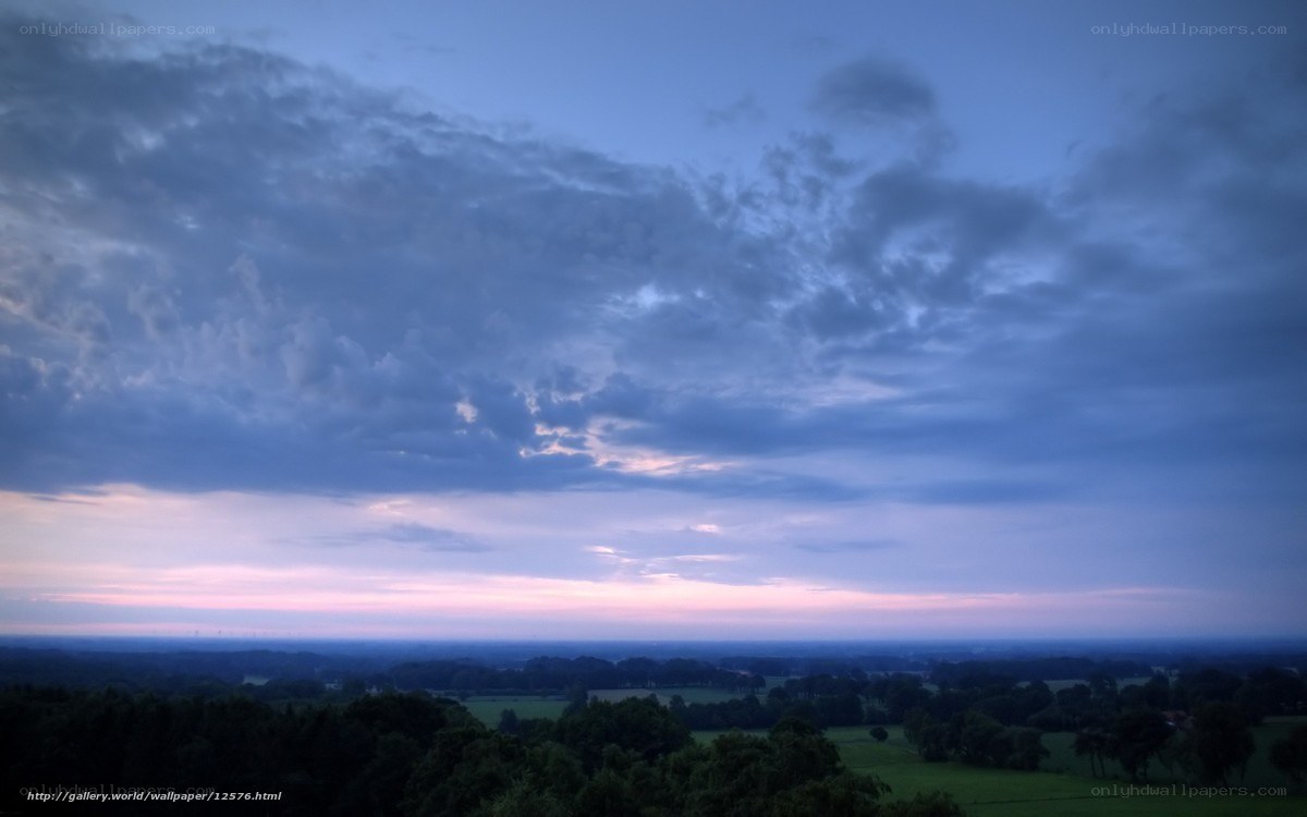 Twilight over the countryside