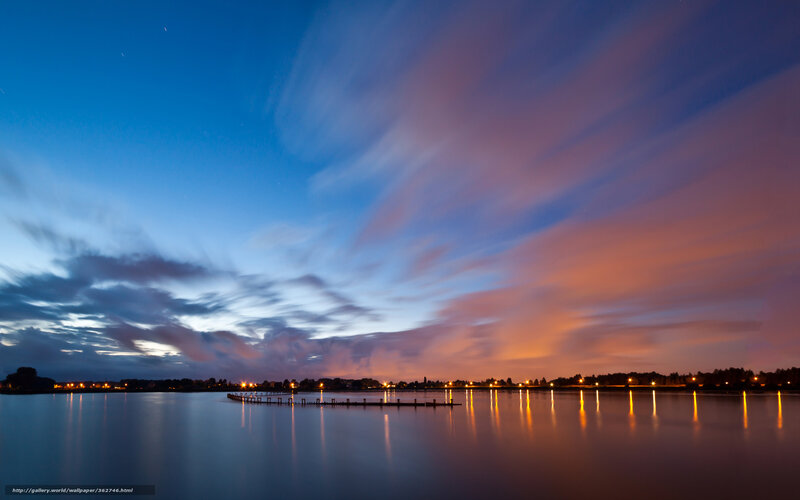 Twilight over the lake