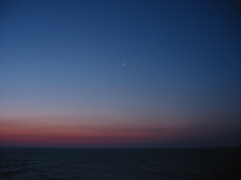 Twilight over the ocean