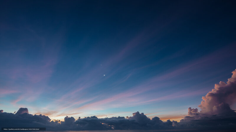 Twilight sky with clouds