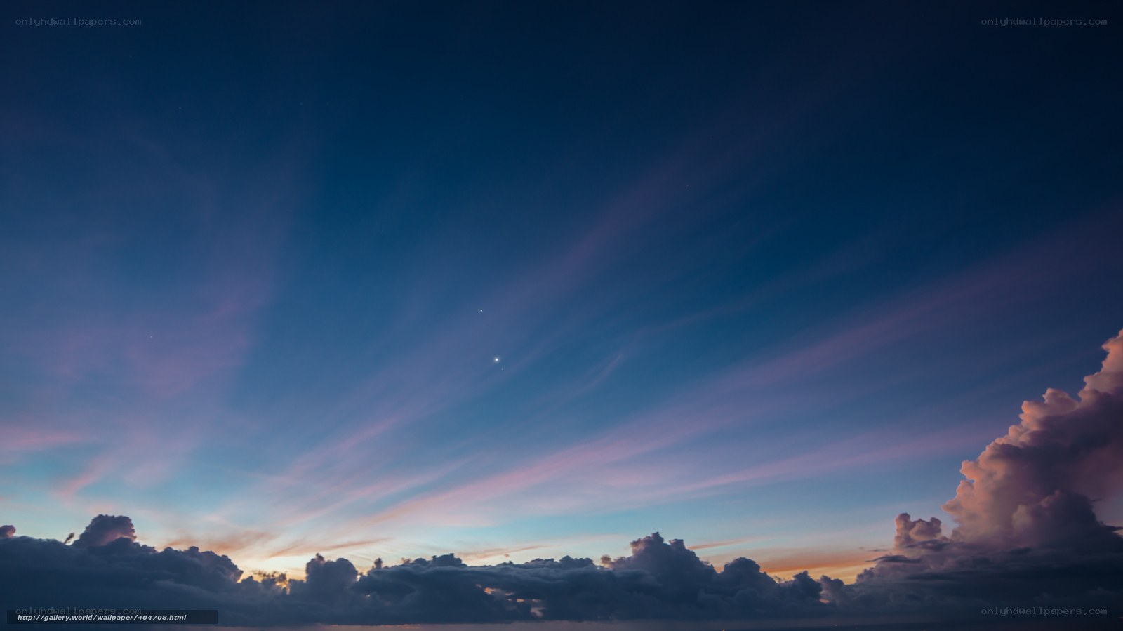 Twilight sky with clouds