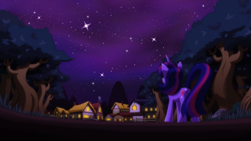 Twilight Sparkle at night
