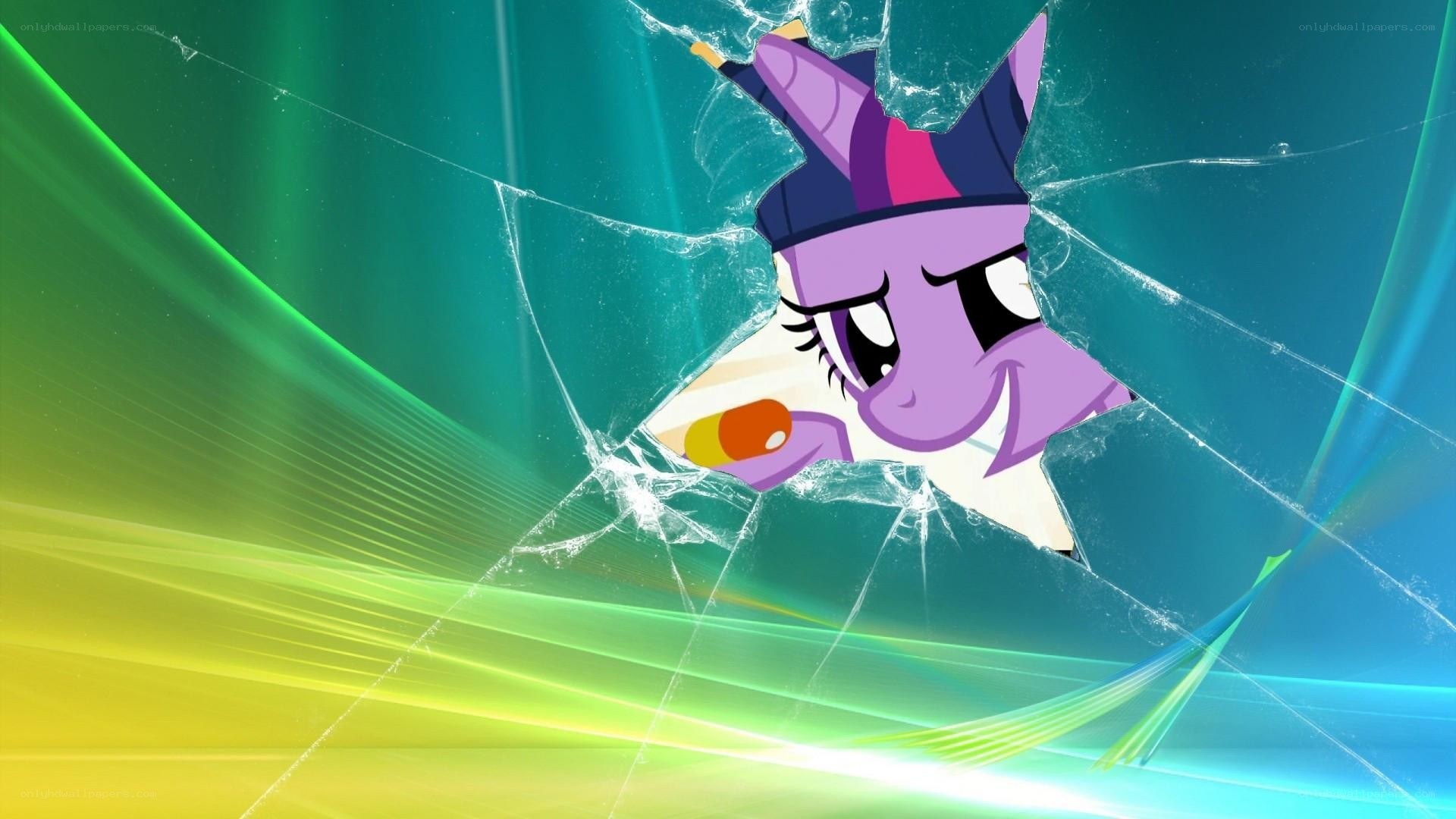 Twilight Sparkle breaking glass