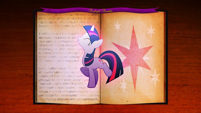 Twilight Sparkle in a book