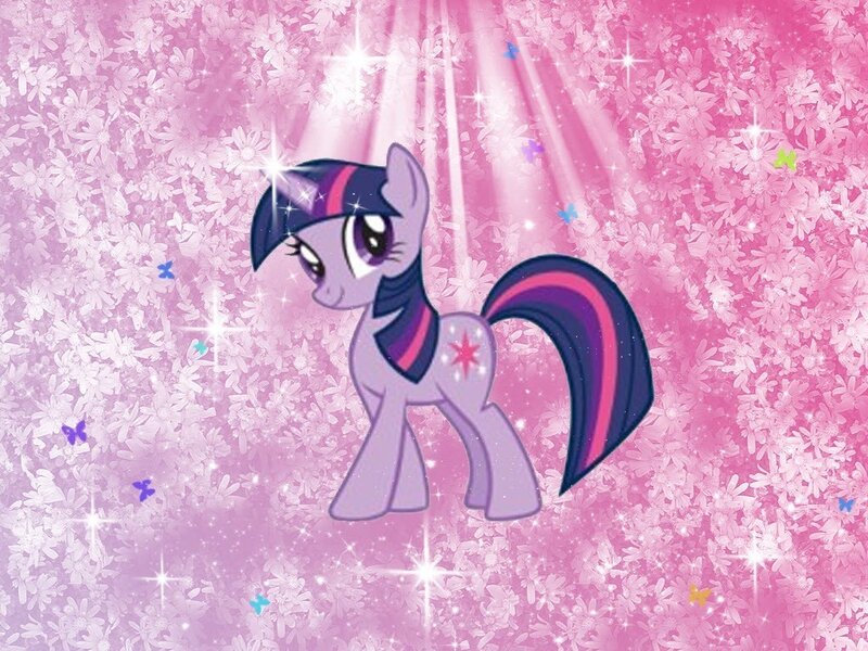 Twilight Sparkle in a floral field
