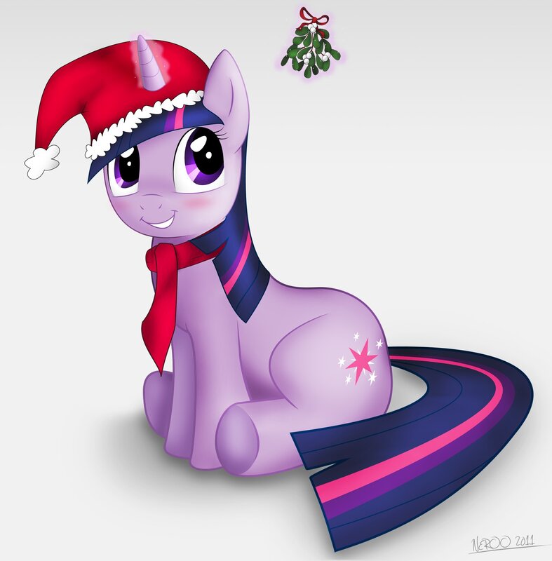 Twilight Sparkle in holiday gear