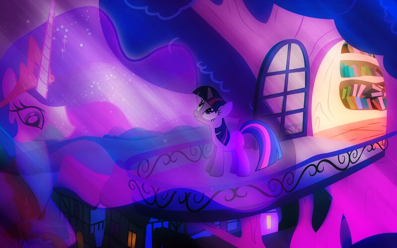 Twilight Sparkle in Library