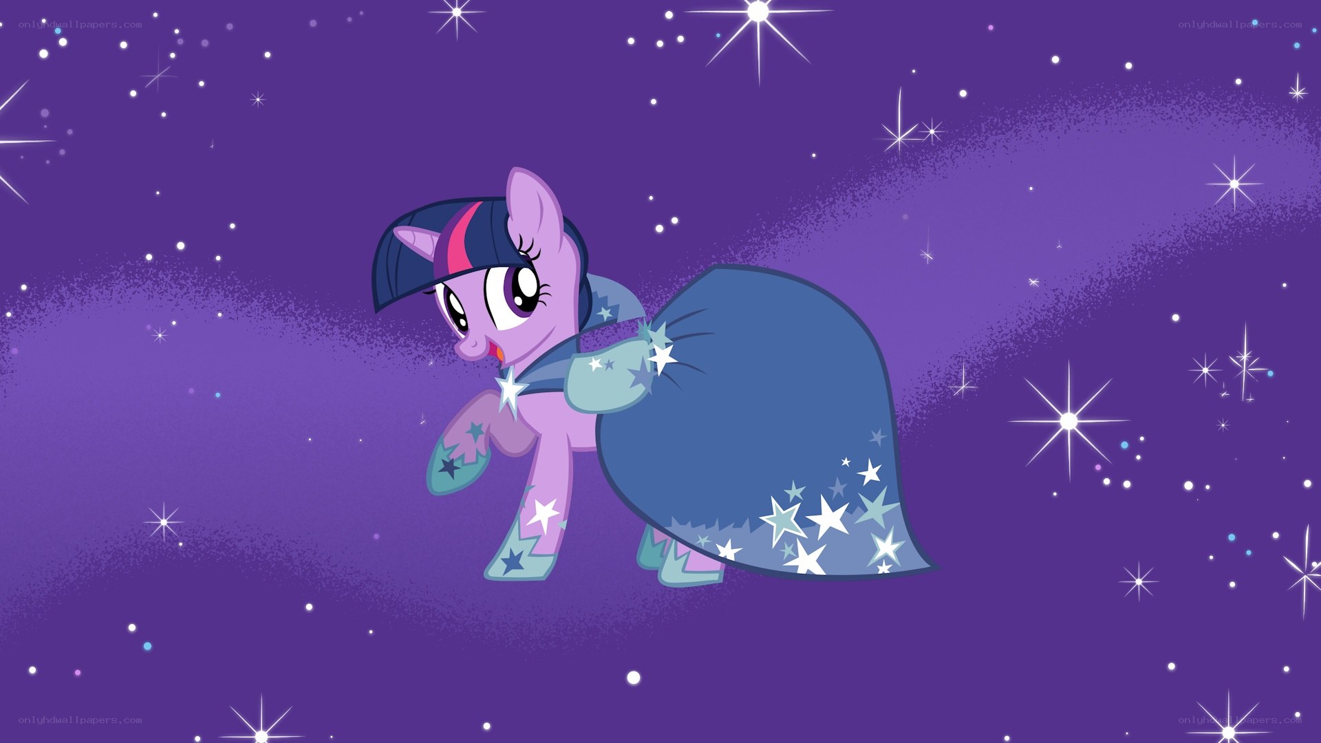Twilight Sparkle in starry cloak