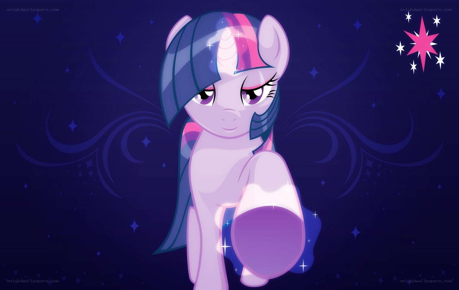 Twilight Sparkle in starry night