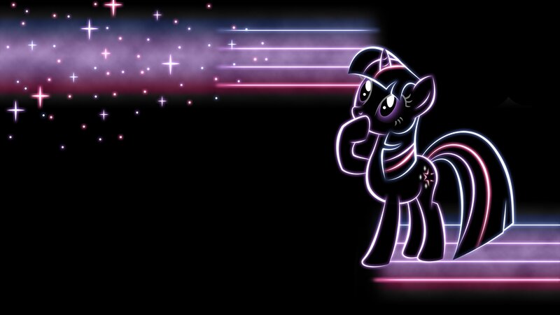 Twilight Sparkle neon art